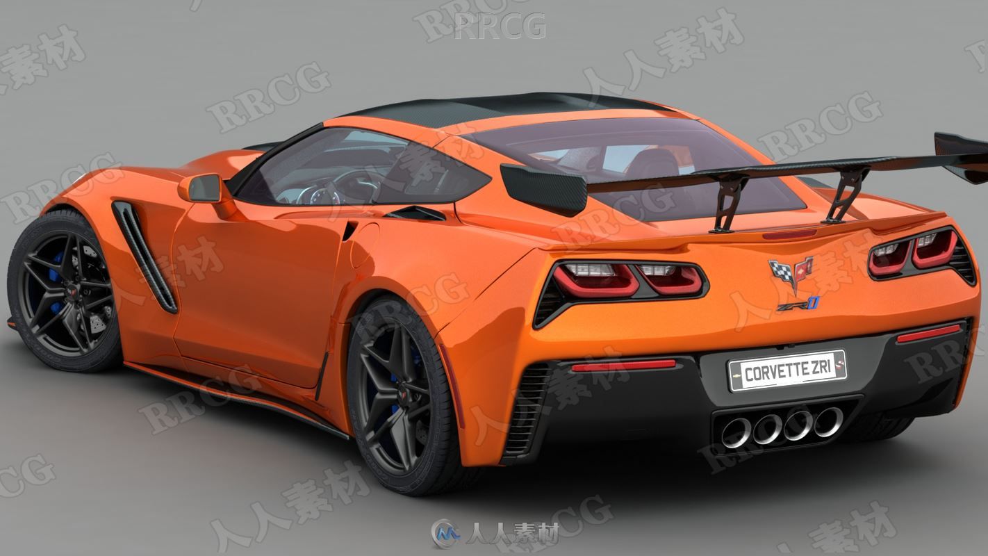 雪佛兰克尔维特超跑chevrolet corvette zr1真实汽车高质量3d模型