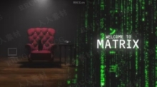 黑客帝国矩阵Matrix特效动画AE模板
