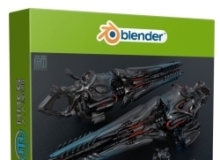 Blender 3D游戏武器VR设计工作流程视频教程