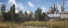 大型化工厂与炼油厂环境场景UE游戏素材