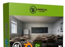 UE5与Blender逼真教室环境场景制作工作流程视频教程