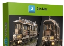 3dsmax逼真火车头建模纹理完整制作工作流程视频教程