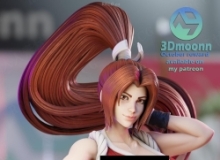 不知火舞Mai Shiranui《拳皇格斗之王》游戏角色雕塑雕刻手办3D打印模型