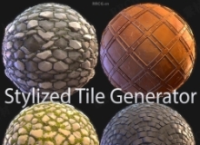 Stylized Tile Generator瓷砖石头材质制作Substance Designer插件V1.0版