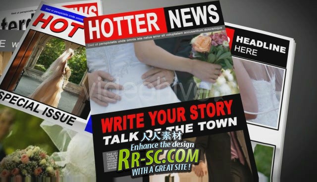 《狗仔队小报 AE片头包装模板》Videohive paparazzi tabloid news** 118929