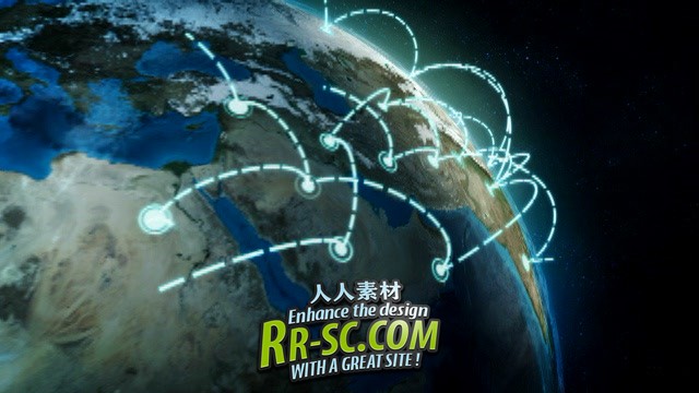 世界地图跳跃 视频素材 Videohive_world-communication