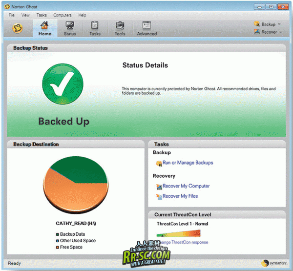 《诺顿魅影系统》(Symantec Norton Ghost 2010)v15/含注册码[光盘镜像]