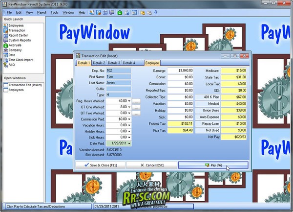 《薪酬管理软件》(ZPAY PayWindow Payroll Systems 2011)更新v9.0.44/含注册机[压缩包]