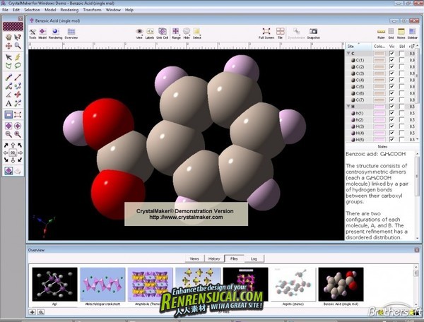 《晶体结构建模分析软件》(CrystalMaker CrystalDiffract/CrystalMaker)更新v2.5.1/含破解文件