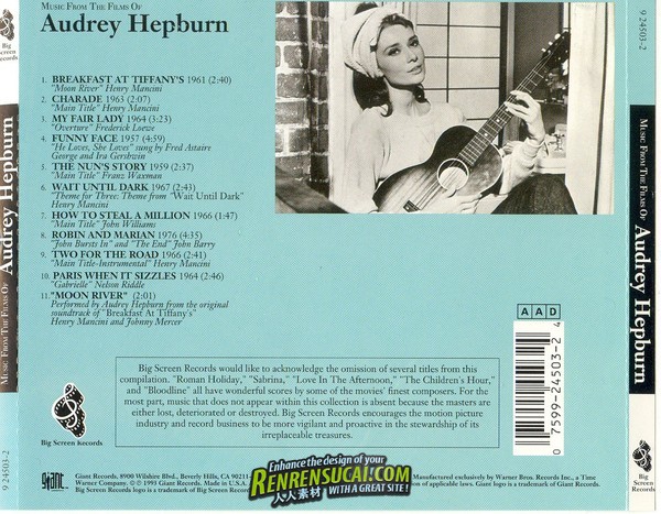 原声大碟 -《奥黛丽赫本电影配乐》(Music from the Films of Audrey Hepburn)[MP3]+[FLAC]