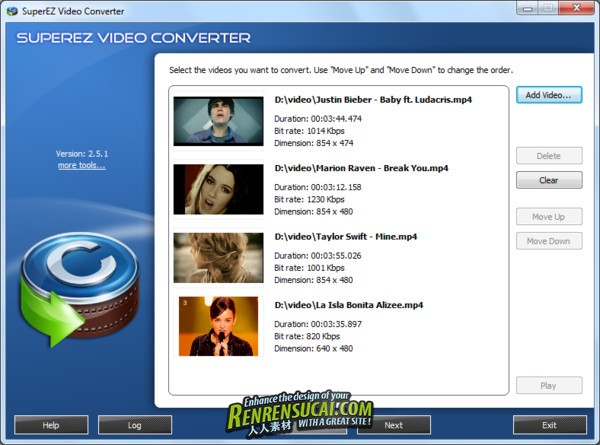 《视频格式转换》(SuperEZ Video Converter)v7.5.1