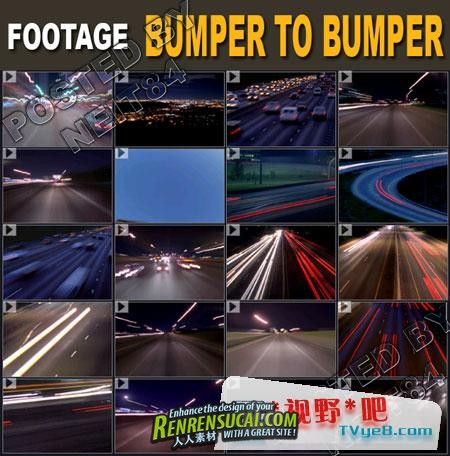 【115】夜晚高速穿梭的车辆Footage Digital Vision Bumper to Bumper