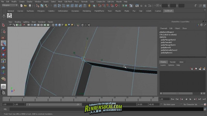 《Maya建模结构拓展训练教程》Digital-Tutors Modeler’s Toolbox Topology Tips