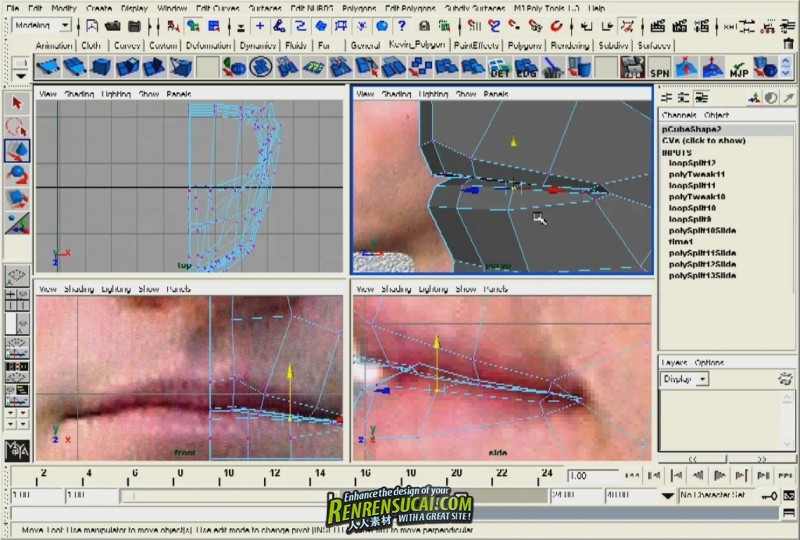 《Maya人物脸部精细建模高级教程》Gnomon Workshop Modeling the Human Head