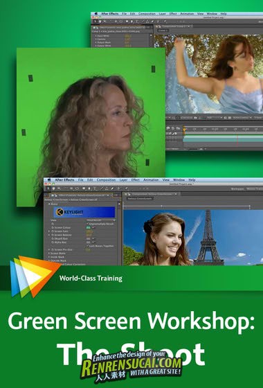 《绿屏拍摄虚拟场景合成影片高级教程》video2brain Green Screen Workshop The Shoot