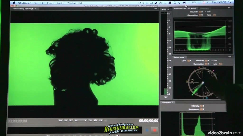 《绿屏拍摄虚拟场景合成影片高级教程》video2brain Green Screen Workshop The Shoot