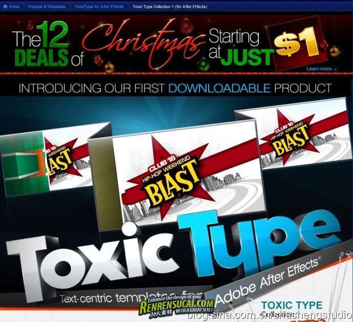 DJ字体模板包Digital Juice Toxic Type Collection 1-3(for After Effects）免费下载