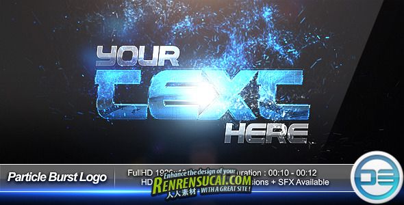 《粒子变化标识 AE包装模板》Videohive Particle Burst Logo Reveal 1523651 After Effects Projec