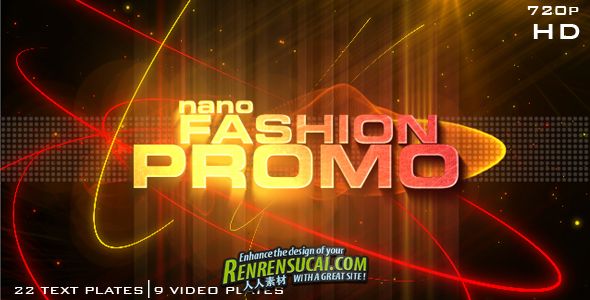 《金色粒子绚丽时尚 AE模板》Videohive nano fashion promo 118472 After Effects ...