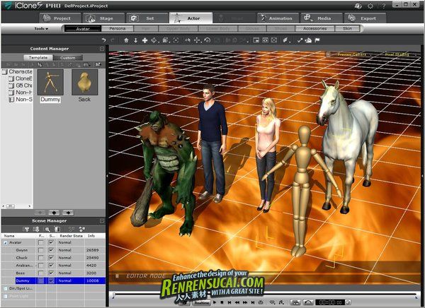 《3D动画编辑软件V5.3版+资料包》Reallusion iClone 5.3 Pro with Resource Pack a...