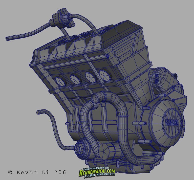 《Maya摩托车建模教程》Simply Maya Modeling The Yamaha YZF-R1