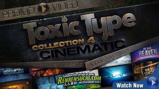 《DJ最强AE字体Logo模板合辑Vol.4》Digital Juice ToxicType Collection 4 Cinemat...