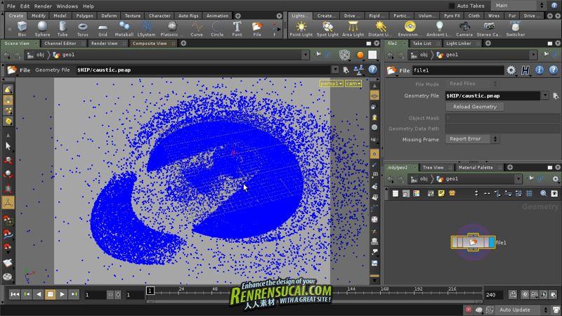 《Houdini焦散粒子光线教程》cmiVFX Houdini Caustics