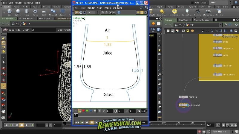 《Houdini表面散射渲染教程》cmiVFX Houdini Intro to Subsurface Scattering