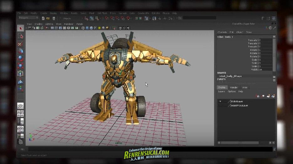 《变形机器人制作之机器人建模教程》Digital-Tutors Transforming Robot Productio...