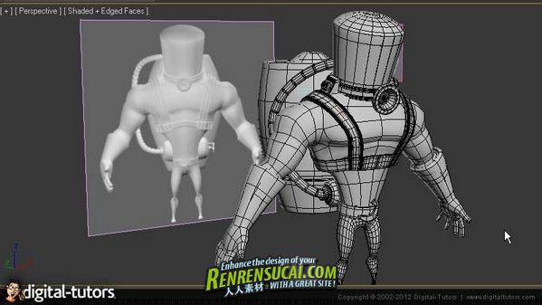 《3dsmax2012中Polygon建模与细分表面建模流程教程》Digital-Tutors Polygon and Sub-D Modeling Workf