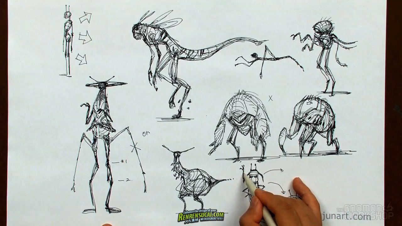 《生物与角色概念草绘教程》The Gnomon Workshop Creature and Character Design C...