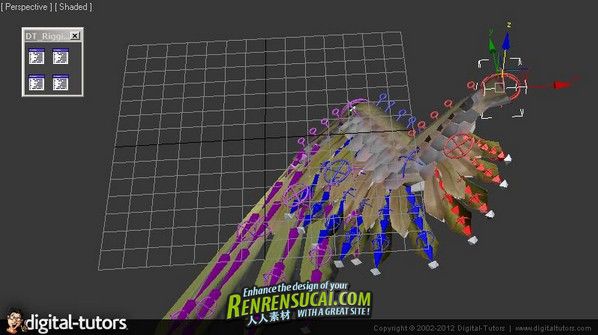 《3dsMax2012翅膀骨骼绑定》Digital-Tutors Rigging Wings in 3ds Max 2012