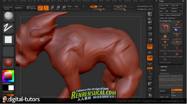 《ZBrush生物概念设计教程》Digital-Tutors Professional Series Creature Concepting in ZBrush