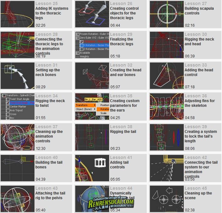 《3dsMax四足动物骨骼绑定教程》Digital-Tutors Rigging Quadrupeds in 3ds Max