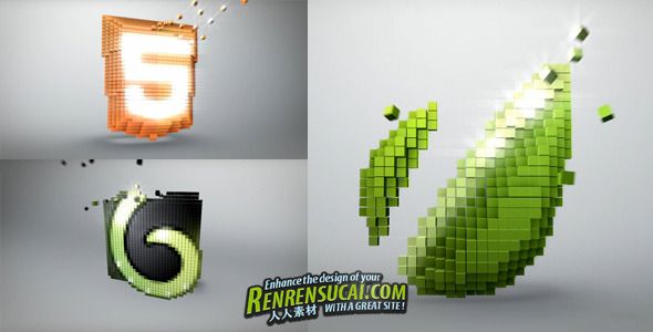 《标识破碎 AE模板》Videohive Voxel Channel 2081725 After Effects Project