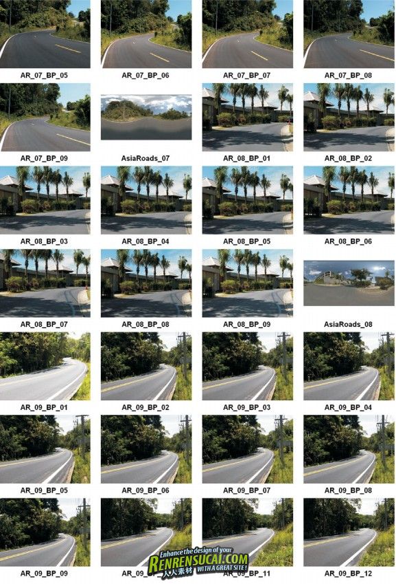 《HDRI亚洲公路光照贴图合辑》DOSCH HDRI Asia Roads