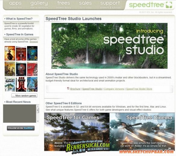 SpeedTree 6.0 教程 （含软件和破解补丁）