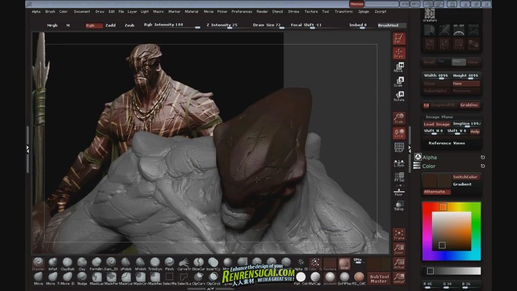 《Zbrush与3dsmax制作游戏电影猎人角色教程》ZbrushWorkshop The Making of The Hu...