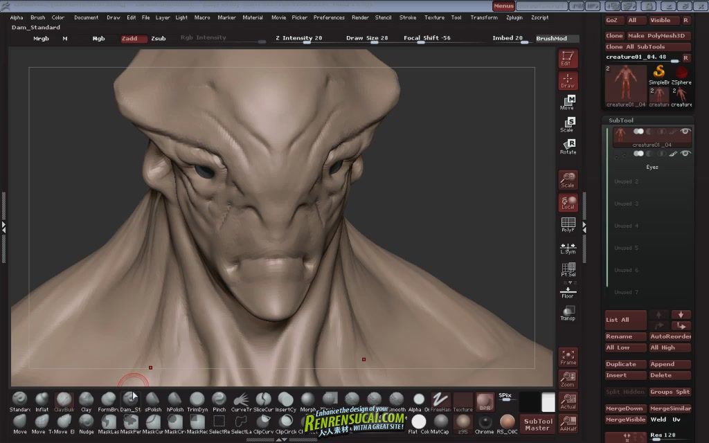 《Zbrush与3dsmax制作游戏电影猎人角色教程》ZbrushWorkshop The Making of The Hu...