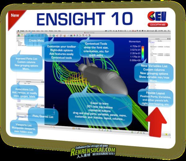 《科学工程虚拟系统》(CEI ENSIGHT GOLD )v10.0.2c[压缩包]