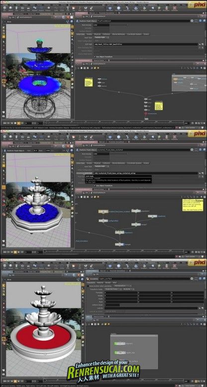 《Houdini流体喷泉特效教程》FXPHD HOU203 Water Effects