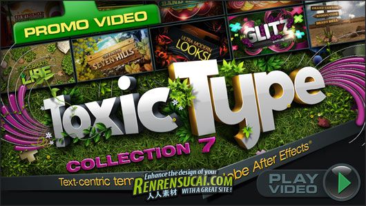 《DJ最强AE字体Logo模板合辑Vol.7》Digitaljuice Toxic Type Collections 7