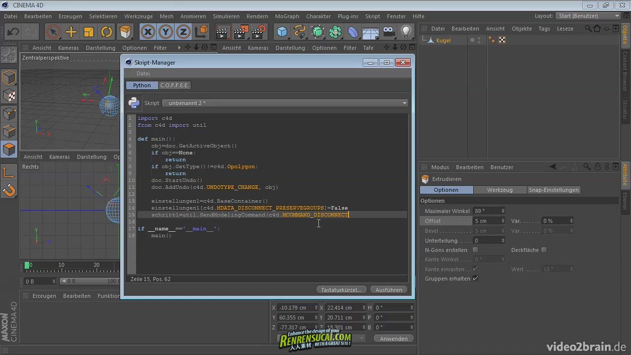 《C4D编程Python基础教程》video2brain Python basics for CINEMA 4D German