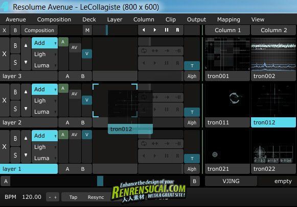 《即兴配影像创作工具(VJ工具软件)》(Resolume Avenue )v4.1.1