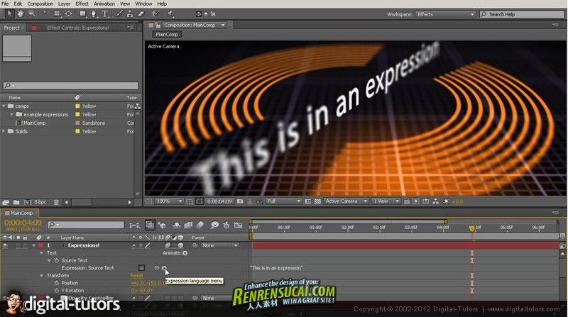 《AE表达式快速入门视频教程》Digital-Tutors After Effects Expressions Made Easy