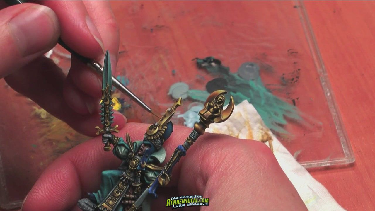 《高品质雕刻绘制工艺大师级视频教程》Miniature Painting Secrets with Natalya 4...