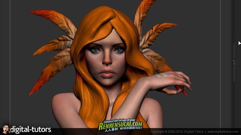 《ZBrush制作女性雕刻插画造型教程》Digital-Tutors Sculpting Models for Illustr...