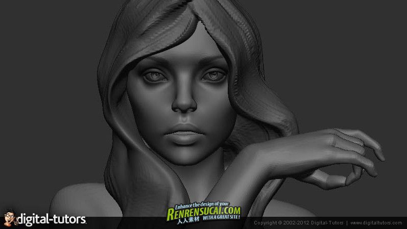 《ZBrush制作女性雕刻插画造型教程》Digital-Tutors Sculpting Models for Illustr...