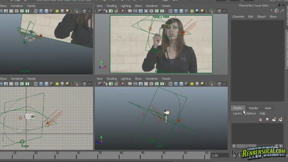 《Maya与AE后期渲染视频教程》Lynda.com Maya Rendering for After Effects Compos...