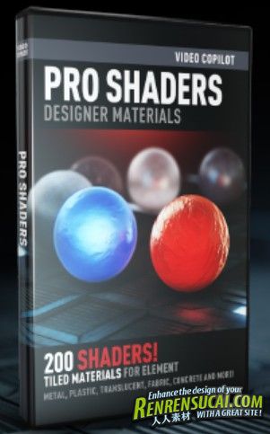 《Element 3D材质包合辑》VideoCopilot Pro Shaders for Element 3D